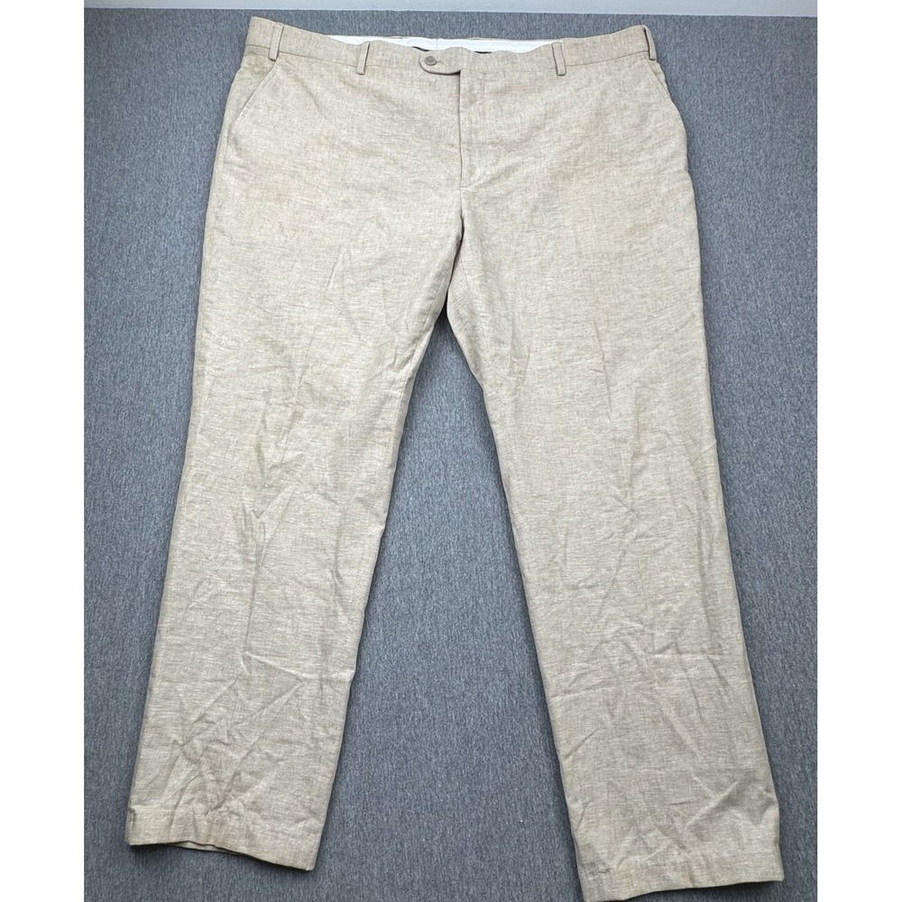 JOE Joseph Abboud Pants‎ Linen Blend Beach Wedding Men's Sz 44x30 Beige